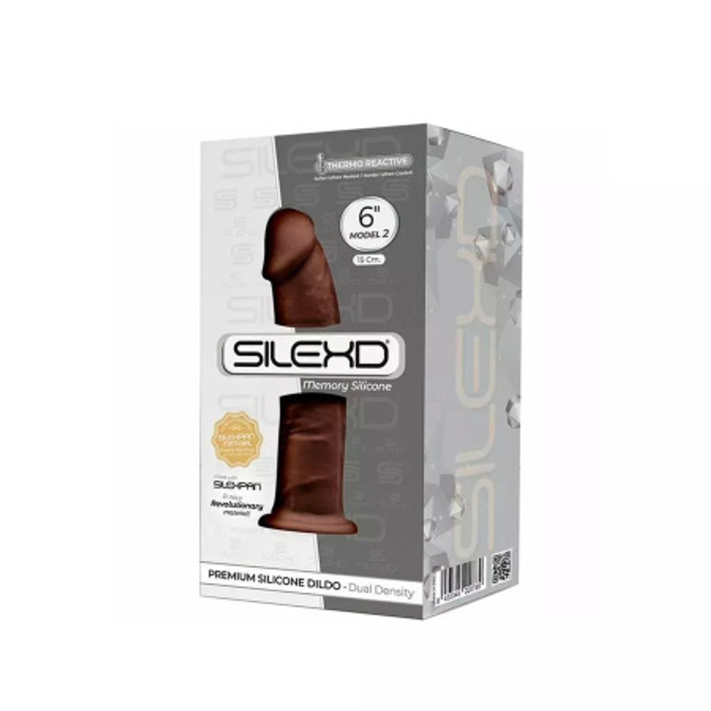 Фаллоимитатор SILEXD Model 2, коричневый, 6' (15.4 см)