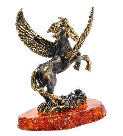AM-1971 Фигурка «Пегас» (латунь, янтарь)