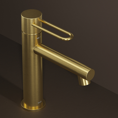 Смеситель для умывальника IDDIS Duna, золото матовое