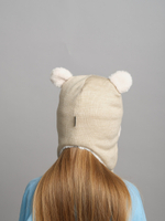 Шапка зимняя вязаная (Жемчуг) ТЕДДИ