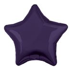 Шар (19''/48 см) Звезда, Темно-фиолетовый, 1 шт.