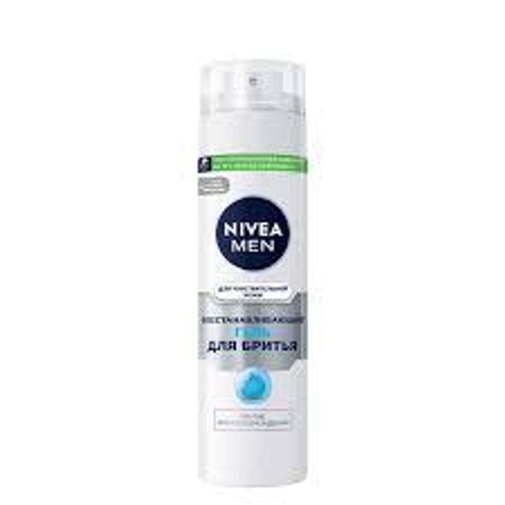 Nivea 200 мл. Охлаждающ. гель д/бритья муж очищ. д/чувст.кожи
