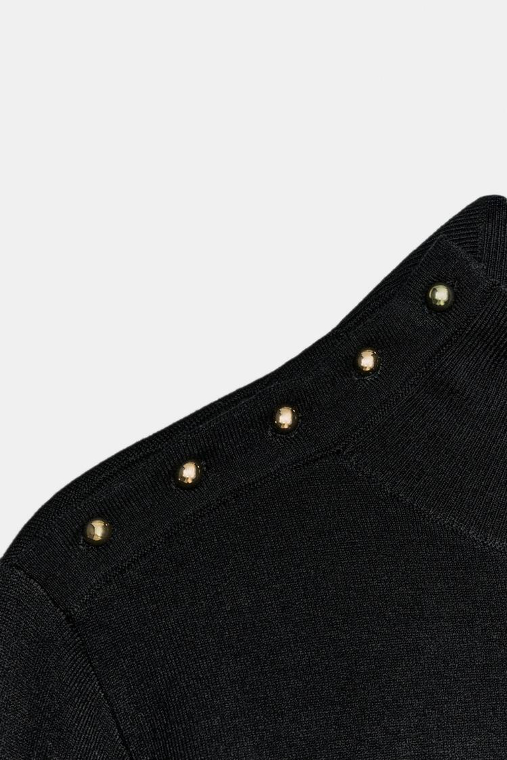 ZARA ВЯЗАНЫЙ ДЖЕМПЕР НА ПУГОВИЦАХ, ЧЕРНЫЙ