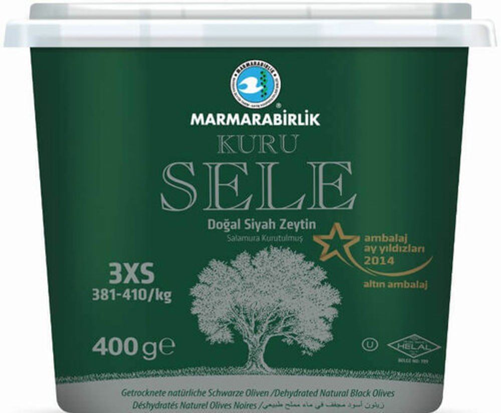 Маслины Marmarabirlik Kuru Sele 3XS вяленые 400 г