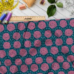 Ткань премиум бифлекс схематичные розы