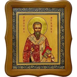 Евгений Антиохийский Мавританский пресвитер священномученик. Икона на холсте.