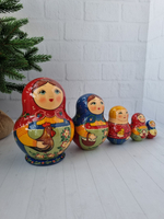 Матрёшка "с курочкой" пузатая 5мест