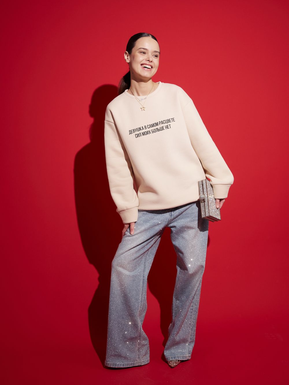 СВИТШОТ ДЕВУШКА В САМОМ РАСЦВЕТЕ PASTEL BEIGE