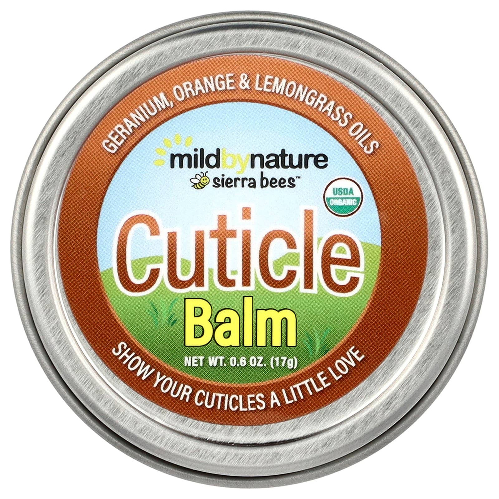 Mild By Nature, Sierra Bees™, бальзам для кутикулы, герань, апельсин и лемонграсс, 17 г (0,6 унции)