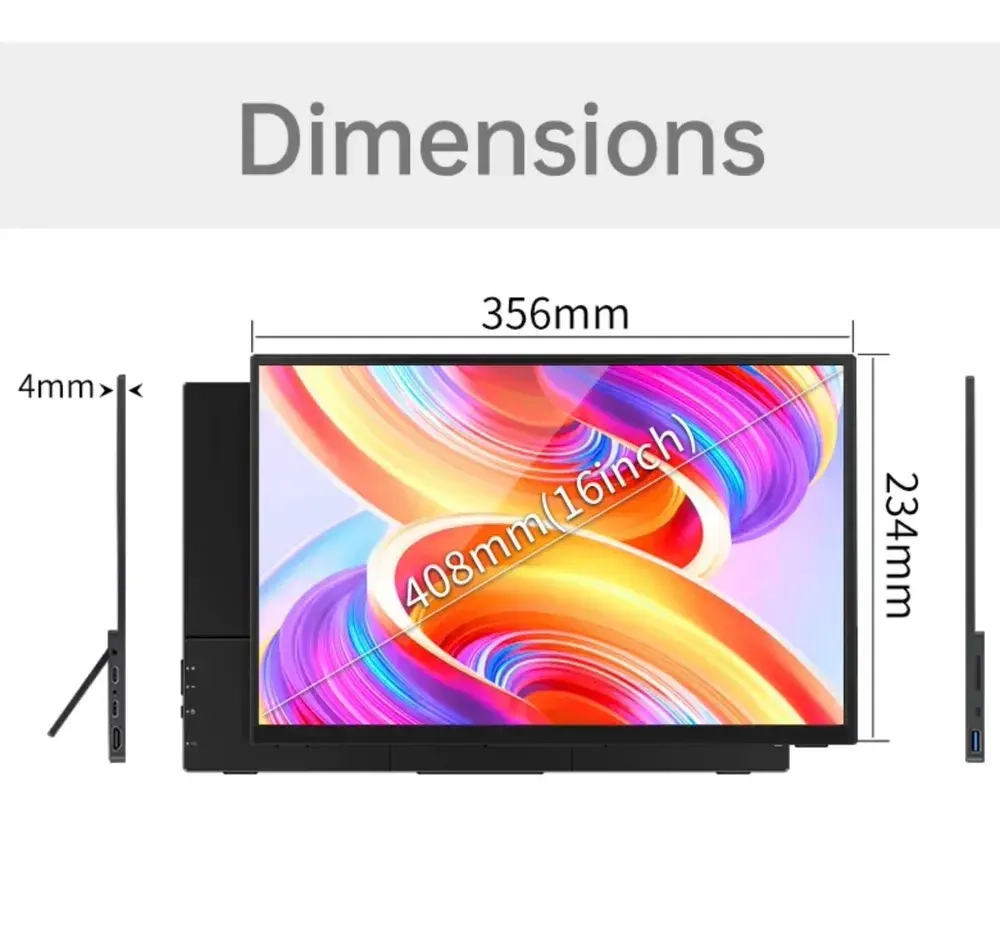 16" Портативный монитор VCHANCE WQXGA Mini LED 2560x1600, 60 Гц