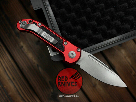 Нож Microtech LUDT Gen III Standard S/E RED - клинок серый, красная рукоять