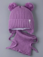 Шапка со снудом для девочки демисезонная