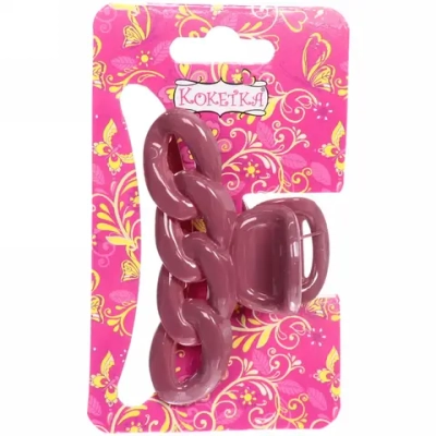 Заколка-краб для волос на блистере «Magic Gloss», кольца, микс 6 цветов, 6,5см