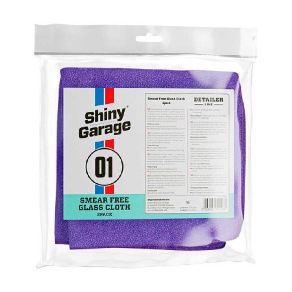 Shiny Garage Полотенца для стекол Smear Free Glass Cloth 2шт