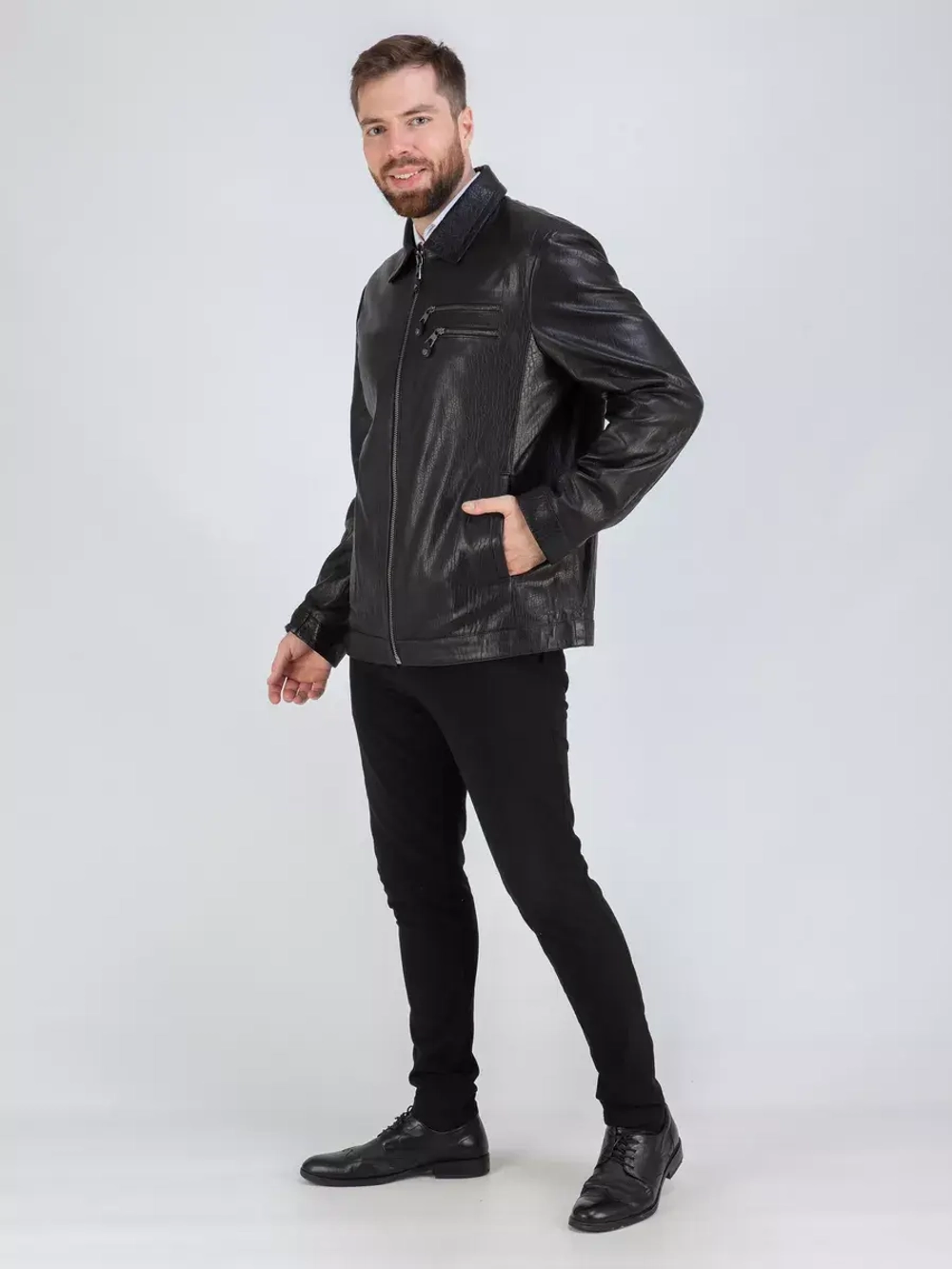 Куртка кожаная демисезонная Турция