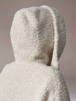 Куртка чебурашка из люкс эко - меха, белая, SilverFox