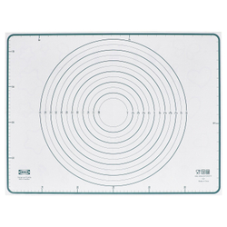 IKEA BAKTRADITION  (ИКЕА БАКТРАДИТИОН)  -  Силиконовый коврик, белый/бирюзовый, 61x46 см
