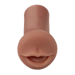 Коричневый мастурбатор-ротик 12,7см PipeDream PDX Extreme Coed Cocksucker Stroker in Brown RD42429