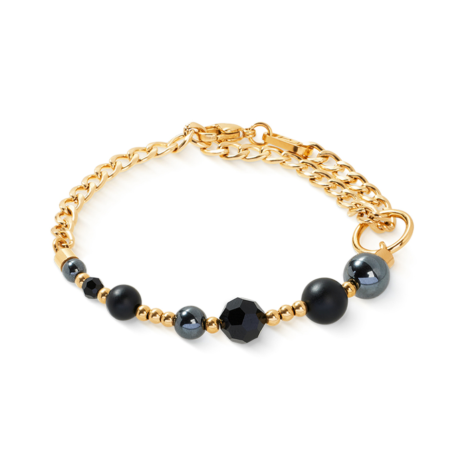 Браслет Coeur de Lion Black-Gold 4089/30-1316