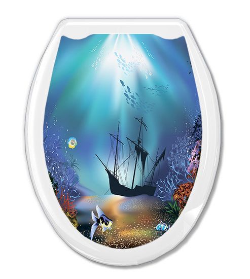 Сиденье для унитаза фотопринт КОРАБЛЬ