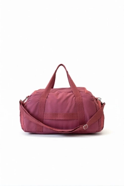 Сумка дорожная красная из плотного текстиля вместительная QOZA