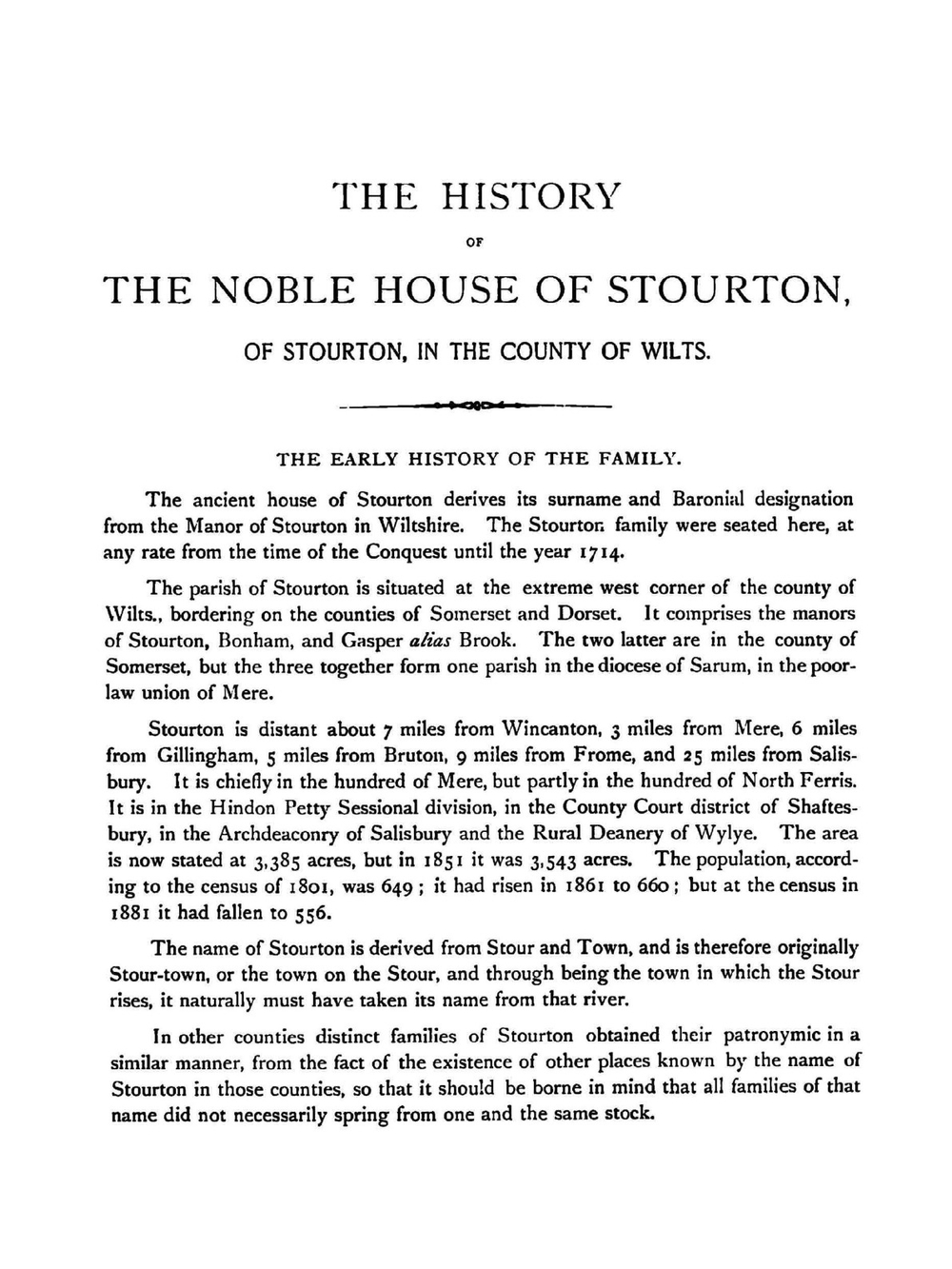 The History of the Noble House of Stourton, of Stourton, in the County of Wilts. Volume 1 | Ch. Botolph