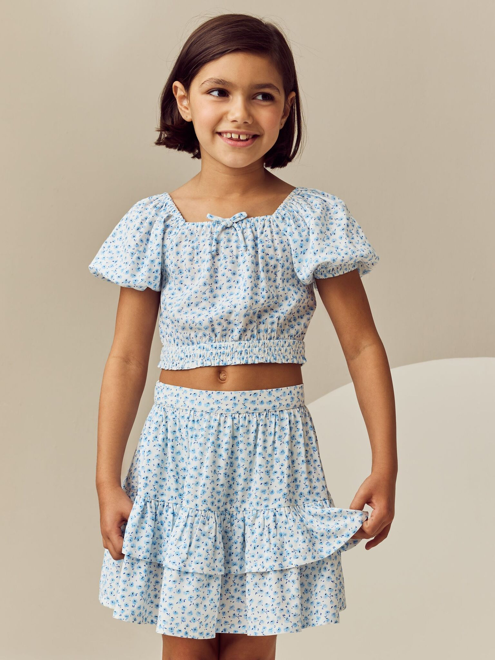 Топ и юбка в комплекте для девочки Next AC6-279, Голубой