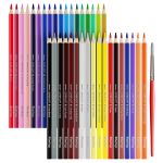 Карандаши акварельные Berlingo "SuperSoft. Рыбки", 36цв.+кисть, трехгран., заточен., картон, европодвес