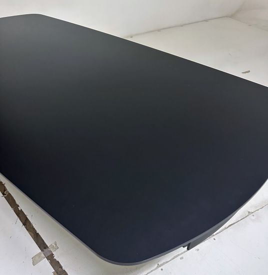 Стол DESIO 180 PURE BLACK SOLID CERAMIC Черный мрамор матовый, керамика/черный каркас