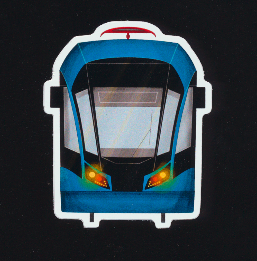 Наклейка виниловая трамвай Витязь-М 71-931