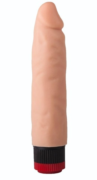 Телесный вибратор-реалистик со встроенным пультом управления - 16,5 см. (Цвет: телесный)