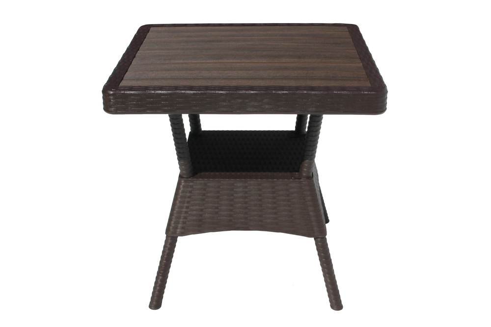 Стол пластиковый Ola Dom арт.S-GS01 76x76см квадратный (коричневый)