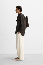 Брюки relaxed fit из рельефной ткани