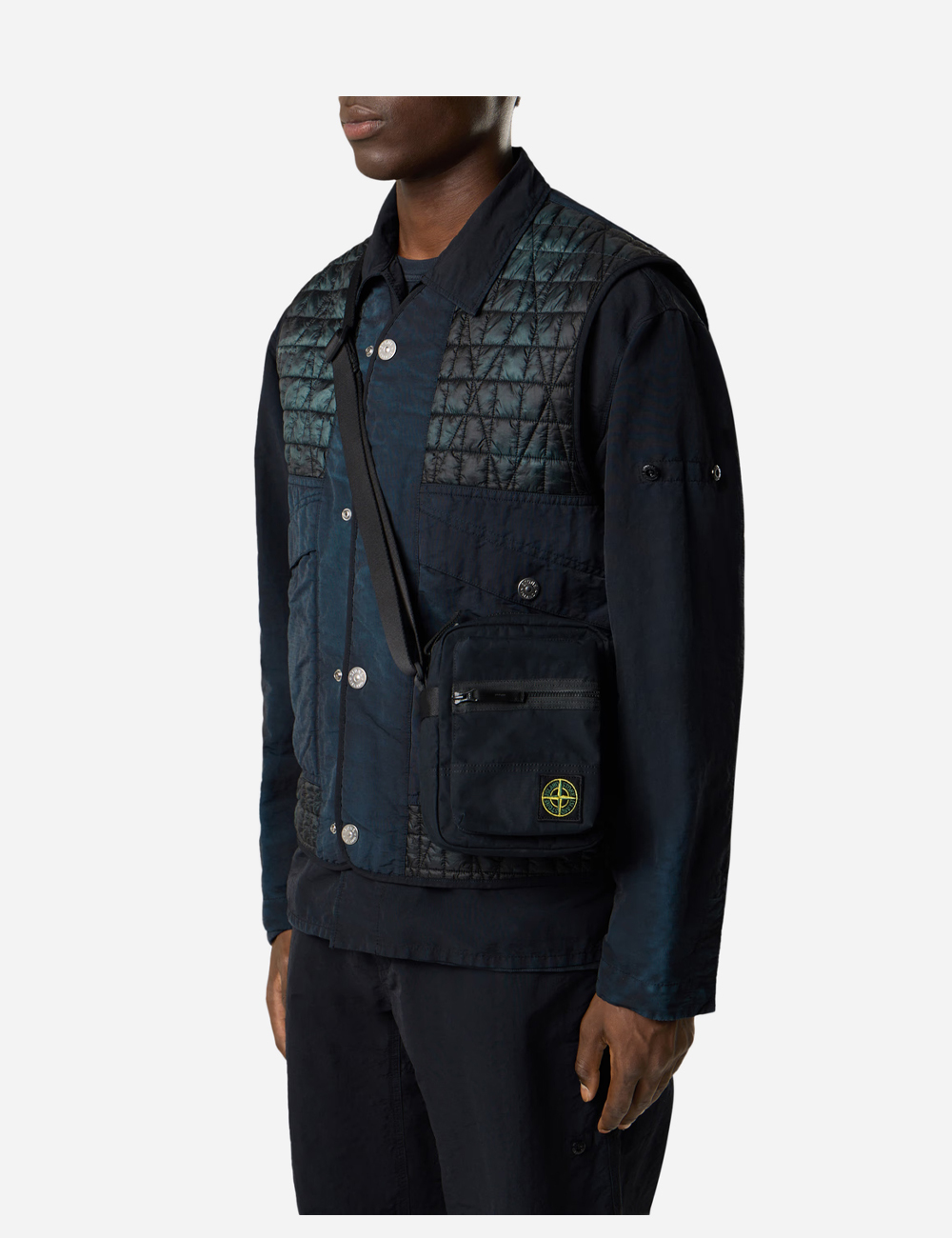 Stone Island Aluminium Tela Compass Сrossbody Bag