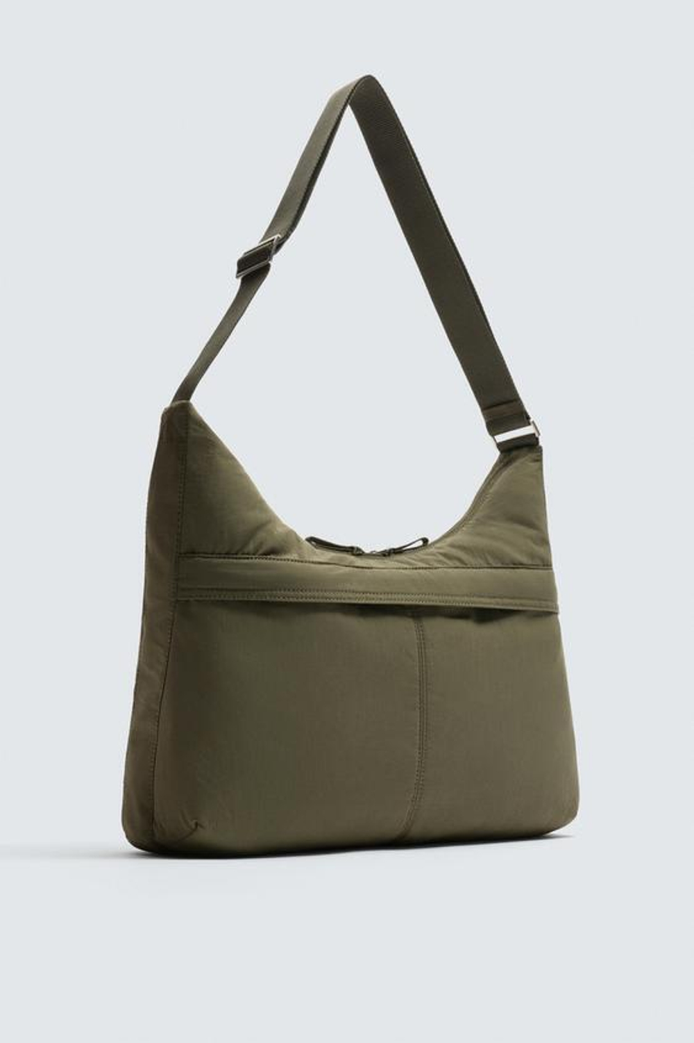 ZARA НЕЙЛОНОВАЯ СУМКА, ЗЕЛЕНЫЙ