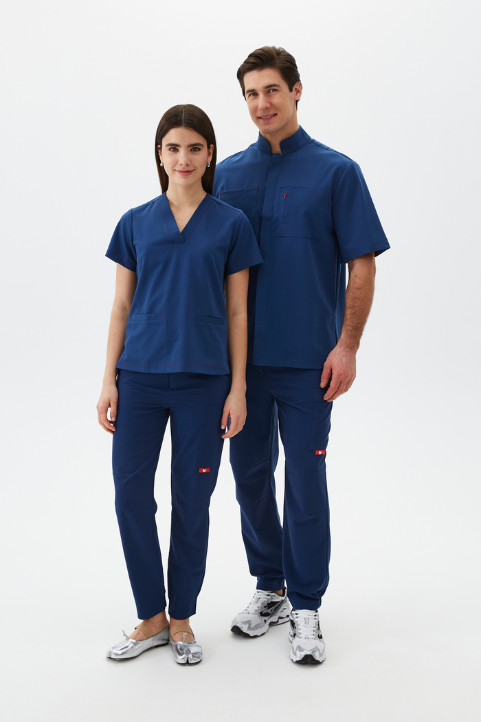 Джоггеры медицинские унисекс Кайтеки, индиго