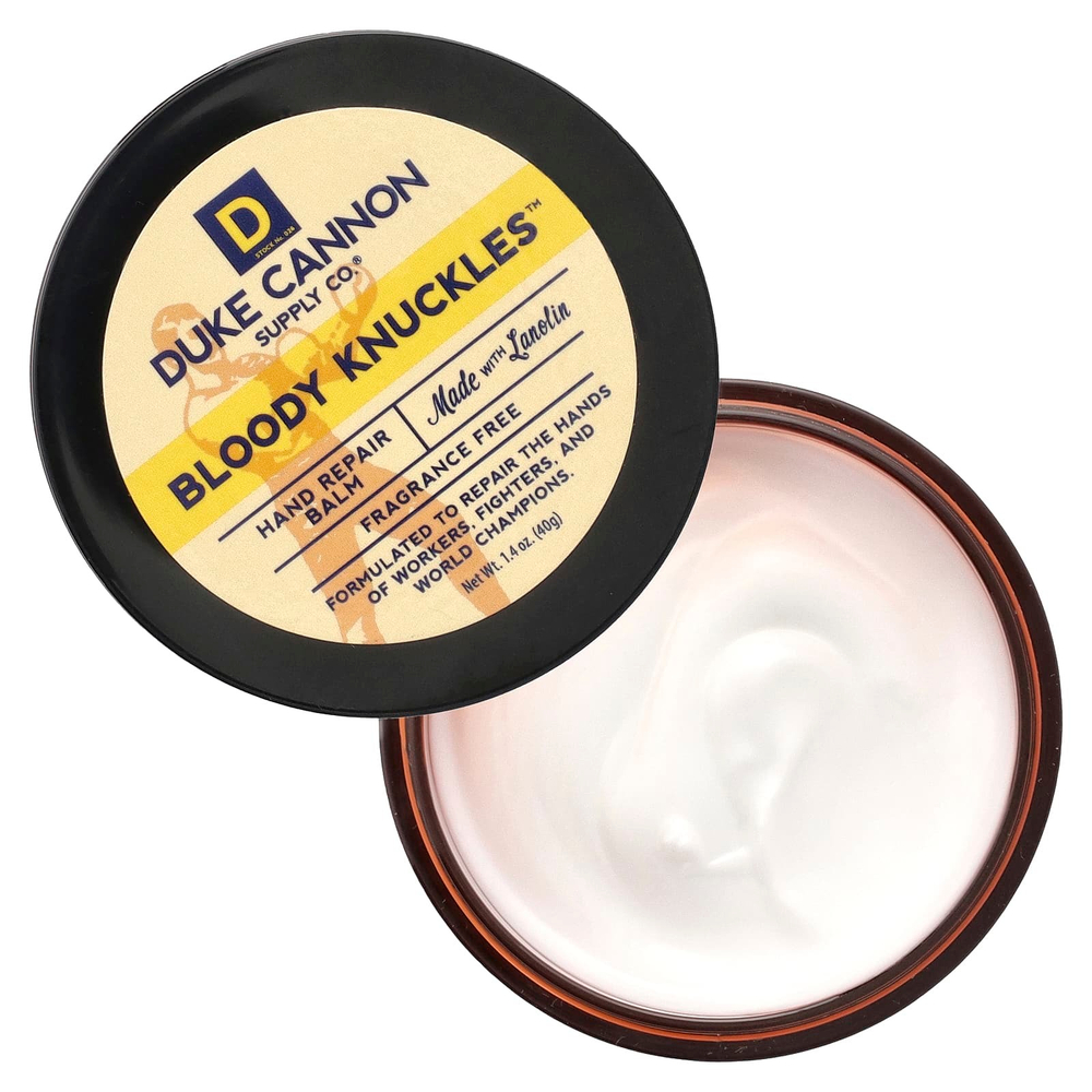 Duke Cannon Supply Co., Bloody Knuckles ™, восстанавливающий бальзам для рук, без отдушек, 40 г (1,4 унции)