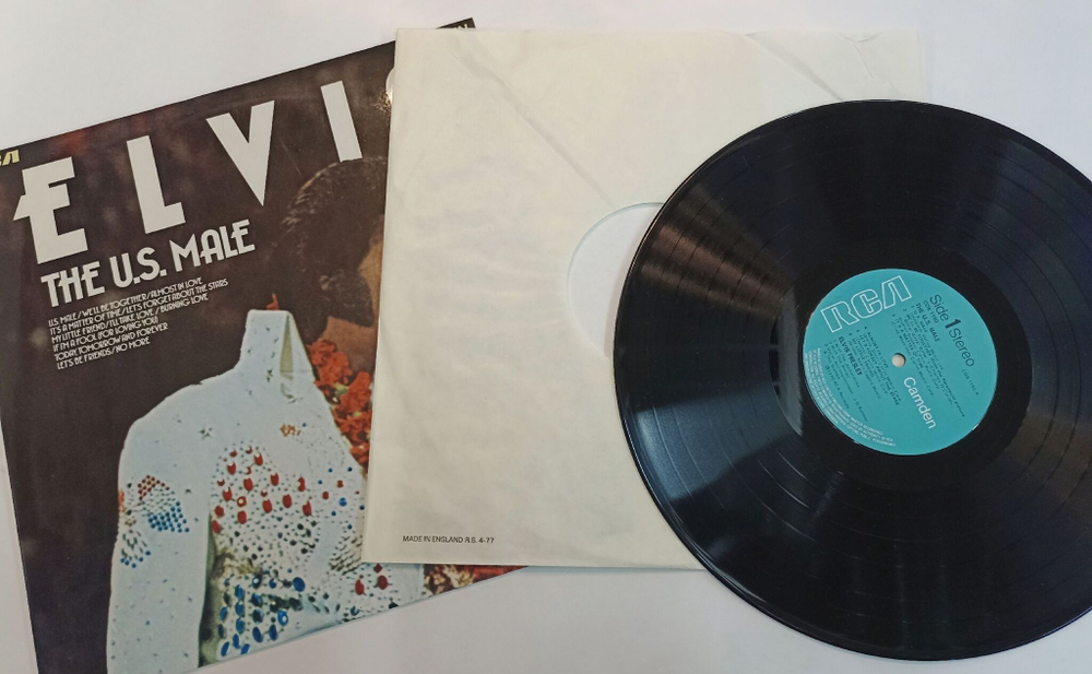 Винтажная виниловая пластинка LP Elvis The U.S. Male (UK 1975)