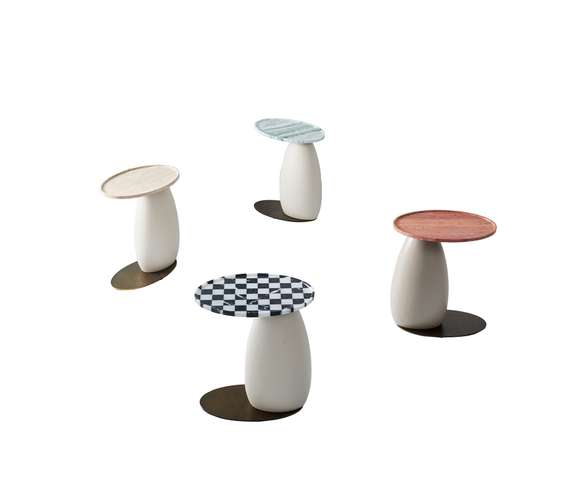 Журнальный столик 4477, 45х51 см, бежевый травертин