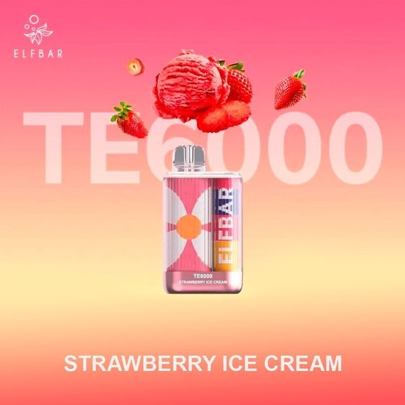 Elf Bar ТЕ6000 - Strawberry Ice Cream (5% nic)