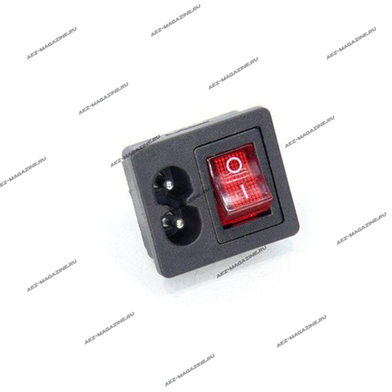 Сетевой разъём с выключателем 4 контакта