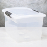 Ящик для хранения 14л с защелками "Keeplex Vision" (прозрачный кристалл)