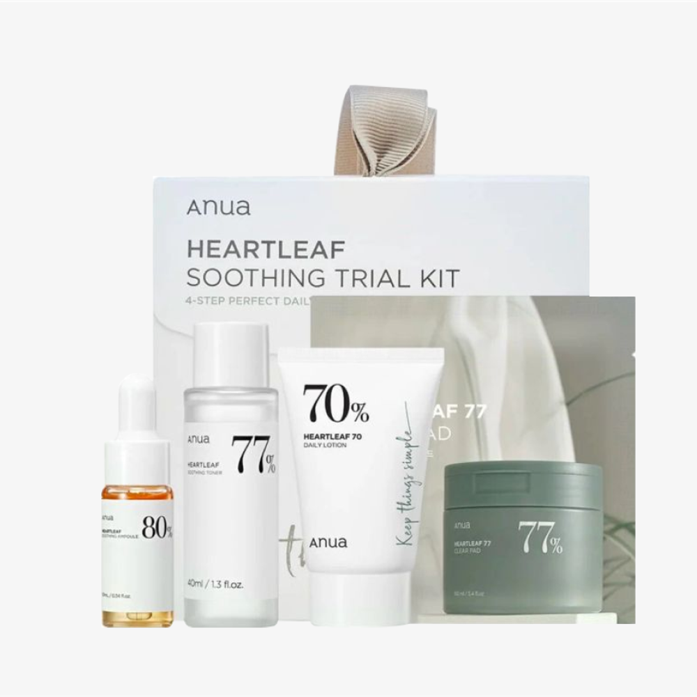 Anua Heartleaf Soothing Trial Kit набор бестселлеров для базового ухода за кожей