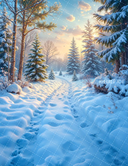 Фотофон "Зимний лес " арт. ФФ907-17