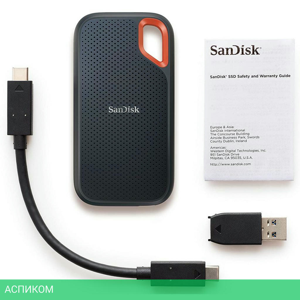 Внешний накопитель SanDisk 2TB Black SDSSDE61-2T00-G25