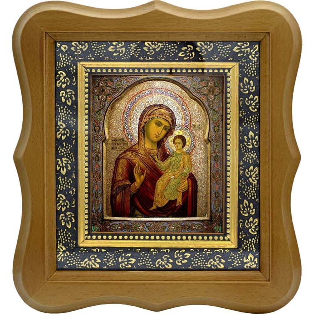 Седмиезерная икона Божьей Матери (Одигитрия) на холсте.