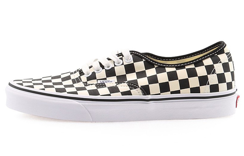 Vans Authentic Golden Coast Black White Checkerboard Low Canvas Shoes Black Rice White