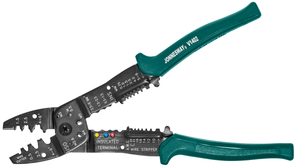 V1402 Клещи многофункциональные для снятия изоляции и обжима наконечников, 250 мм