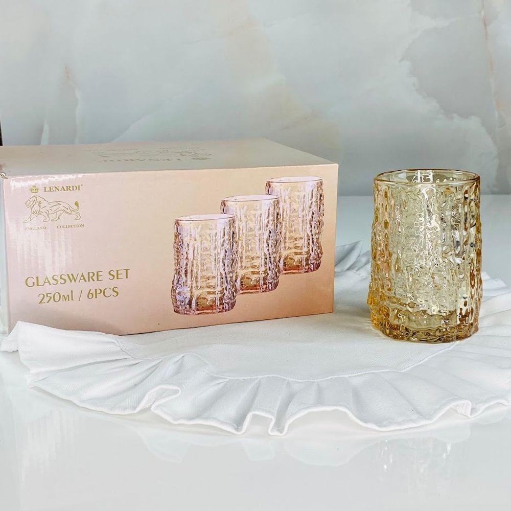 Lenardi 200-001 Набор из 6 стаканов 250мл. в под.уп.(х8)Стекло