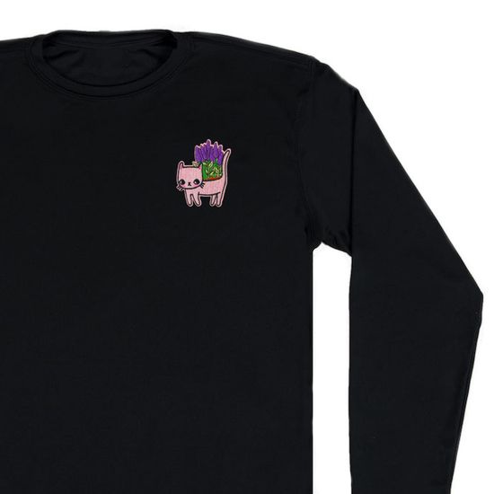 Нашивка на рюкзак и на одежду. Plant Cat